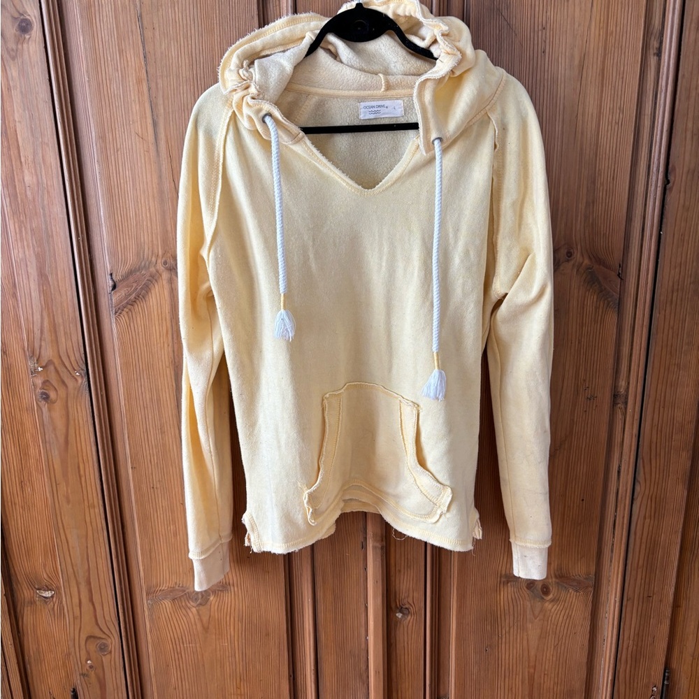 Cozy Yellow Hooded Sweat Shirt